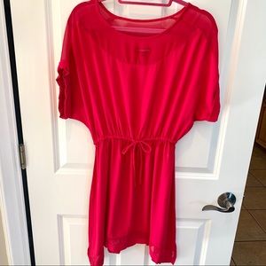 Women’s SZ S EXPRESS Pink Drawstring Mini Dress